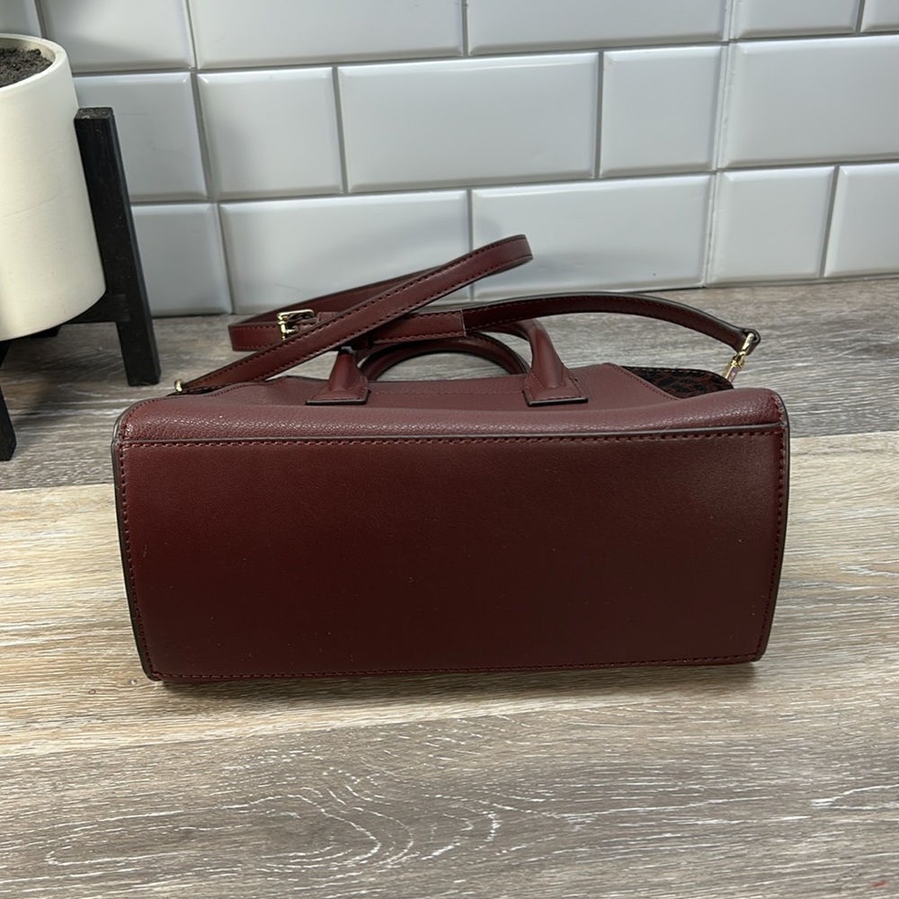 Michael Kors Burgundy and Black Satchel - Picture 3 of 14